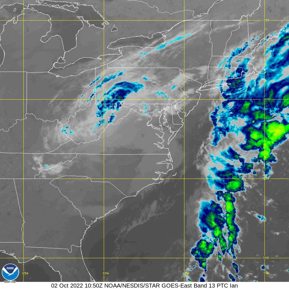 Ian satellite IR, most recent archived frame