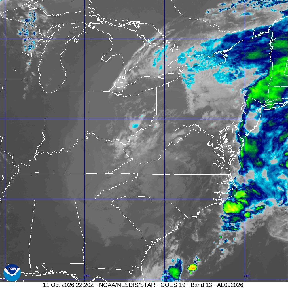 Isaias satellite IR, most recent archived frame