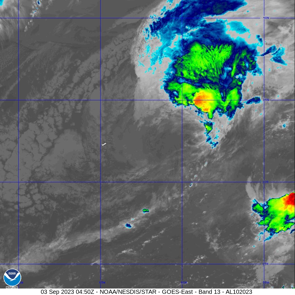 Idalia satellite IR, most recent archived frame